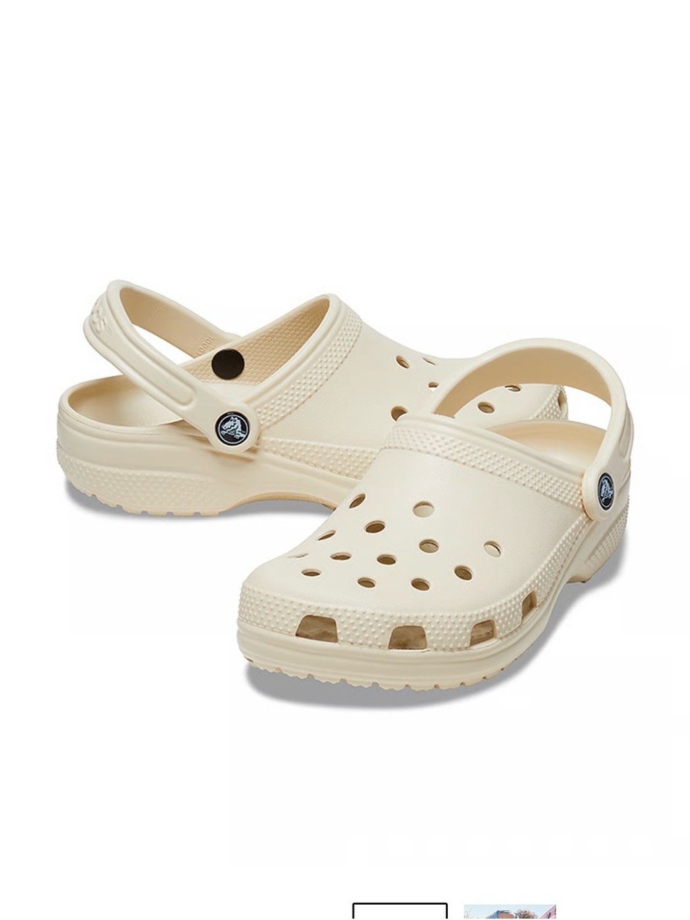 Crocs Classic Clogs Sandals Bone White Cream Women’s 11 Men’s 9